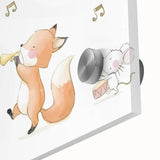 Woodland Animal Parade Nursery Wall Art - Kids Room Prints