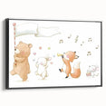 Woodland Animal Parade Nursery Wall Art - Kids Room Prints