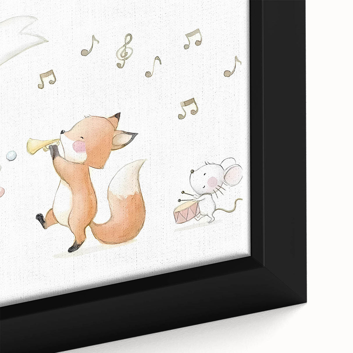 Woodland Animal Parade Nursery Wall Art - Kids Room Prints