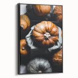 Black and white framed canvas featuring a vintage landscape painting, ideal for bedroom wall decor.