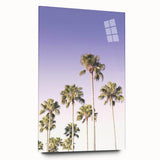 Large abstract wall art in vibrant orange and blue tones on acrylic glass, suitable for bedroom or dining room decor.