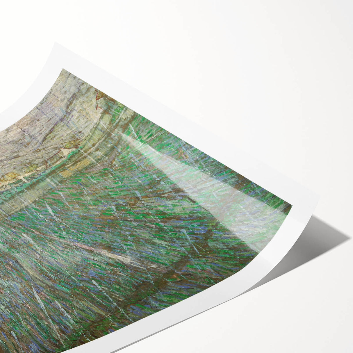 Extra large rolled canvas print featuring line art flowers in black on a white background.