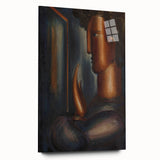 Modern Wall Art - Abstract Before the Mirror Portrait in Subtle Tones