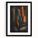 Modern Wall Art - Abstract Before the Mirror Portrait in Subtle Tones