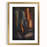 Modern Wall Art - Abstract Before the Mirror Portrait in Subtle Tones