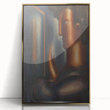 Modern Wall Art - Abstract Before the Mirror Portrait in Subtle Tones