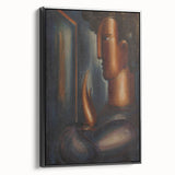 Modern Wall Art - Abstract Before the Mirror Portrait in Subtle Tones