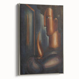 Modern Wall Art - Abstract Before the Mirror Portrait in Subtle Tones