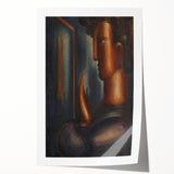 Modern Wall Art - Abstract Before the Mirror Portrait in Subtle Tones