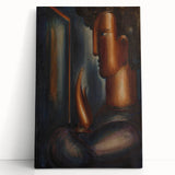 Modern Wall Art - Abstract Before the Mirror Portrait in Subtle Tones