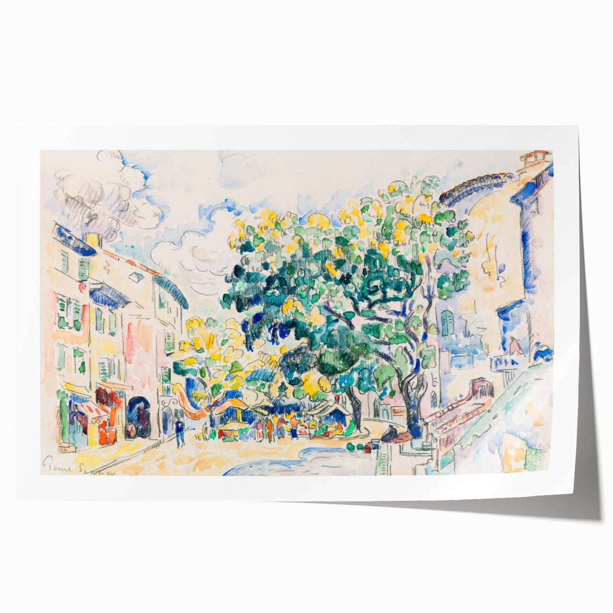 Modern Cityscape Art - Vibrant Antibes Wall Decor