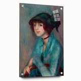 Modern Wall Art - The Brunette Portrait in Vibrant Impressionist Style