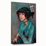 Modern Wall Art - The Brunette Portrait in Vibrant Impressionist Style