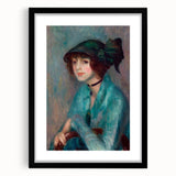 Modern Wall Art - The Brunette Portrait in Vibrant Impressionist Style