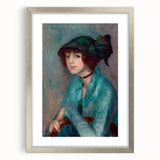 Modern Wall Art - The Brunette Portrait in Vibrant Impressionist Style