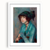 Modern Wall Art - The Brunette Portrait in Vibrant Impressionist Style