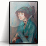Modern Wall Art - The Brunette Portrait in Vibrant Impressionist Style