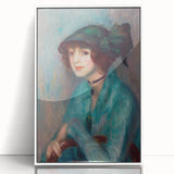 Modern Wall Art - The Brunette Portrait in Vibrant Impressionist Style