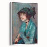 Modern Wall Art - The Brunette Portrait in Vibrant Impressionist Style
