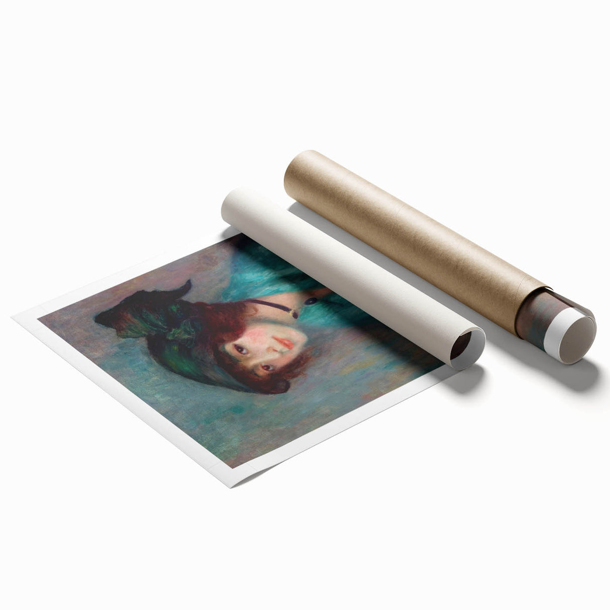 Modern Wall Art - The Brunette Portrait in Vibrant Impressionist Style