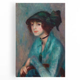 Modern Wall Art - The Brunette Portrait in Vibrant Impressionist Style