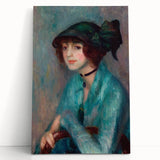 Modern Wall Art - The Brunette Portrait in Vibrant Impressionist Style