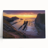 Stretched canvas artwork depicting dramatic cliffs and expansive landscapes, showcasing rich colors and textures, perfect for adding natural beauty to home decor.