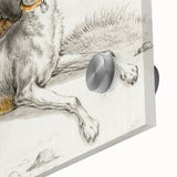 Romanticism Art - Elegant Dog Illustration on Canvas Print