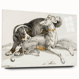 Romanticism Art - Elegant Dog Illustration on Canvas Print