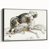 Romanticism Art - Elegant Dog Illustration on Canvas Print