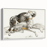 Romanticism Art - Elegant Dog Illustration on Canvas Print
