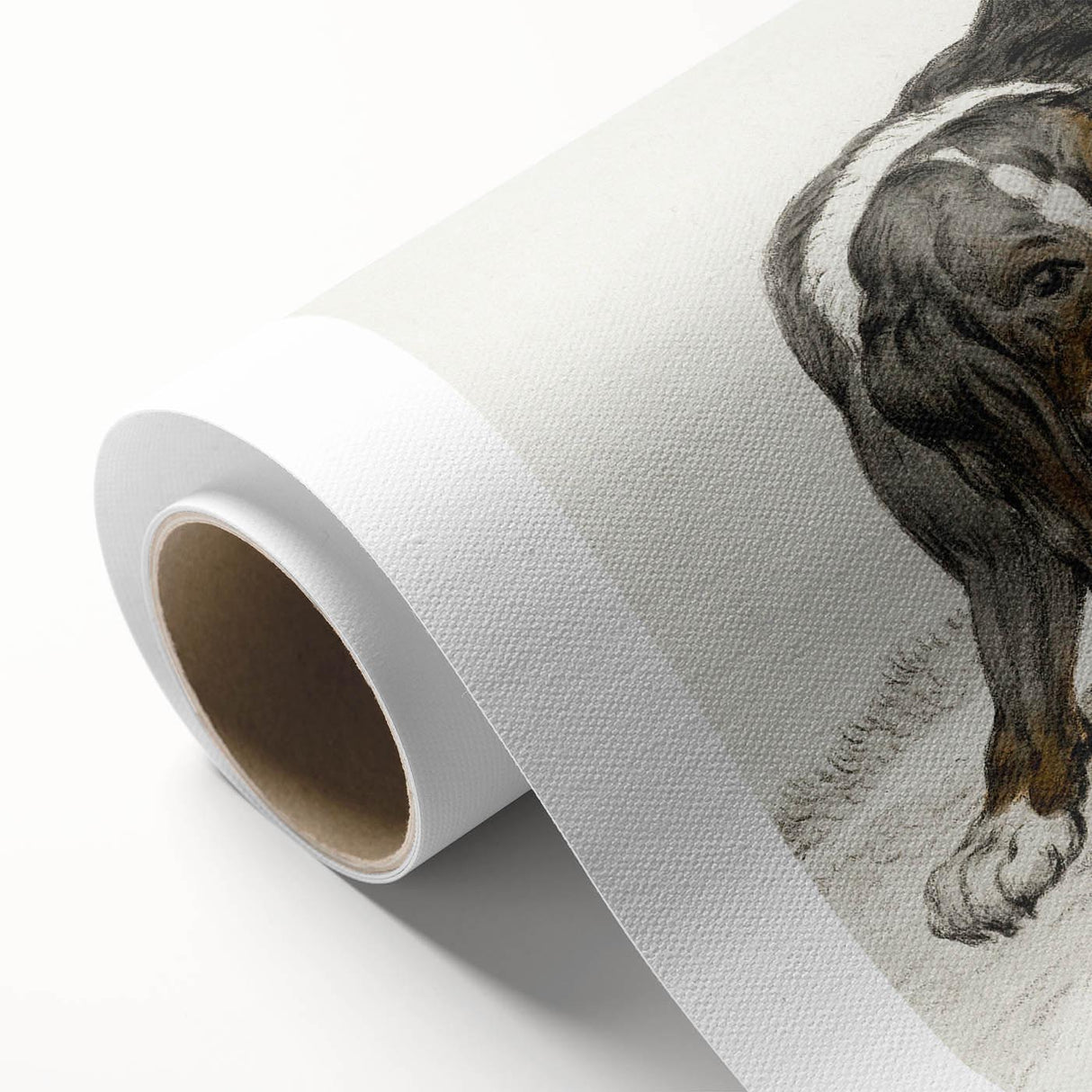 Romanticism Art - Elegant Dog Illustration on Canvas Print