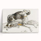 Romanticism Art - Elegant Dog Illustration on Canvas Print