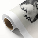 Dining Room Wall Art – Elegant Black & White Portrait Sketch