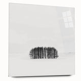 Framed Office Art – Minimalist Black and White Winter Scene