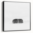 Framed Office Art – Minimalist Black and White Winter Scene