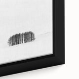 Framed Office Art – Minimalist Black and White Winter Scene