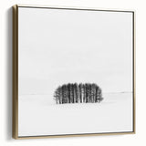 Framed Office Art – Minimalist Black and White Winter Scene