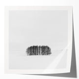 Framed Office Art – Minimalist Black and White Winter Scene