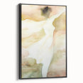 Framed abstract figurative canvas art in black, showcasing a modern design with fluid forms. Perfect for enhancing contemporary living spaces and adding artistic flair.