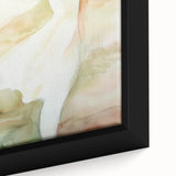 Close-up of a framed abstract figurative canvas artwork showcasing vibrant colors and intricate details, perfect for modern home decor. Ideal for art enthusiasts.