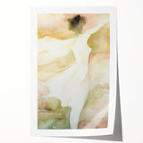 Abstract figurative rolled canvas print showcasing vibrant colors and dynamic shapes, elegantly packaged in a protective cardboard tube for safe delivery. Ideal for modern home decor enthusiasts.