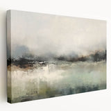 Stretched canvas wall art showcasing an abstract landscape design with vibrant colors, ideal for modern decor, highlighting depth and texture. Perfect for enhancing living spaces.