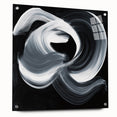 Geometric Abstract Wall Decor – Monochrome Energy Flow