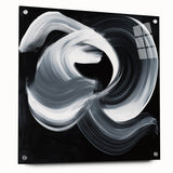 Geometric Abstract Wall Decor – Monochrome Energy Flow