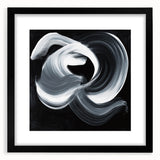Geometric Abstract Wall Decor – Monochrome Energy Flow