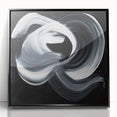Geometric Abstract Wall Decor – Monochrome Energy Flow