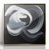 Geometric Abstract Wall Decor – Monochrome Energy Flow