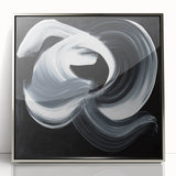 Geometric Abstract Wall Decor – Monochrome Energy Flow