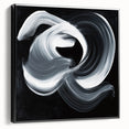Geometric Abstract Wall Decor – Monochrome Energy Flow